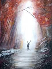 Утро. 2025. Холст 70х50, текстурная паста, акрил