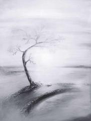 Мой мир. 2024. Холст 70х50, текстурная паста, акрил