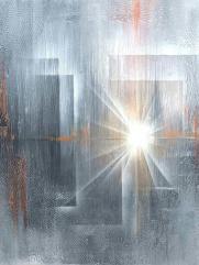 Городские иллюзии. 2025. Холст 60х60, текстурная паста, акрил